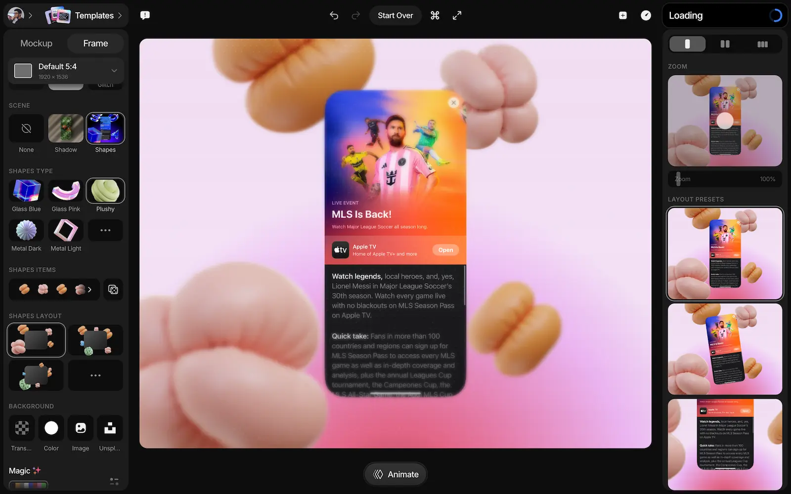 3D shapes and shadow overlay effects to enhance mockup designs